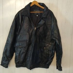 Genuine Leather Bomber Jacket